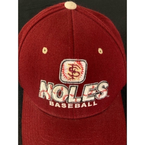 NCAA Wool Seminoles Noles Baseball Hat Red One‎ Size Fits All Adjustable Vintage - Picture 3 of 9